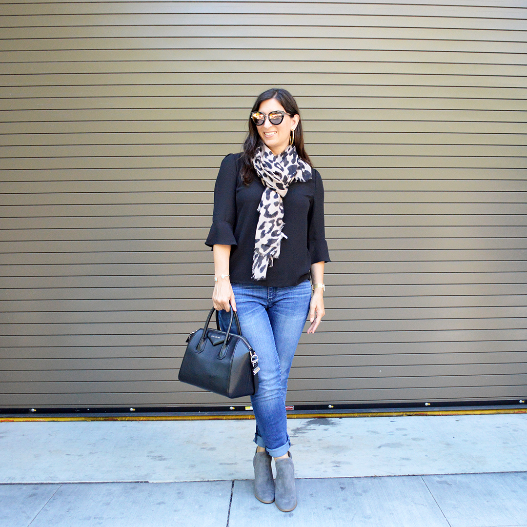 Summer to fall transition outfit idea