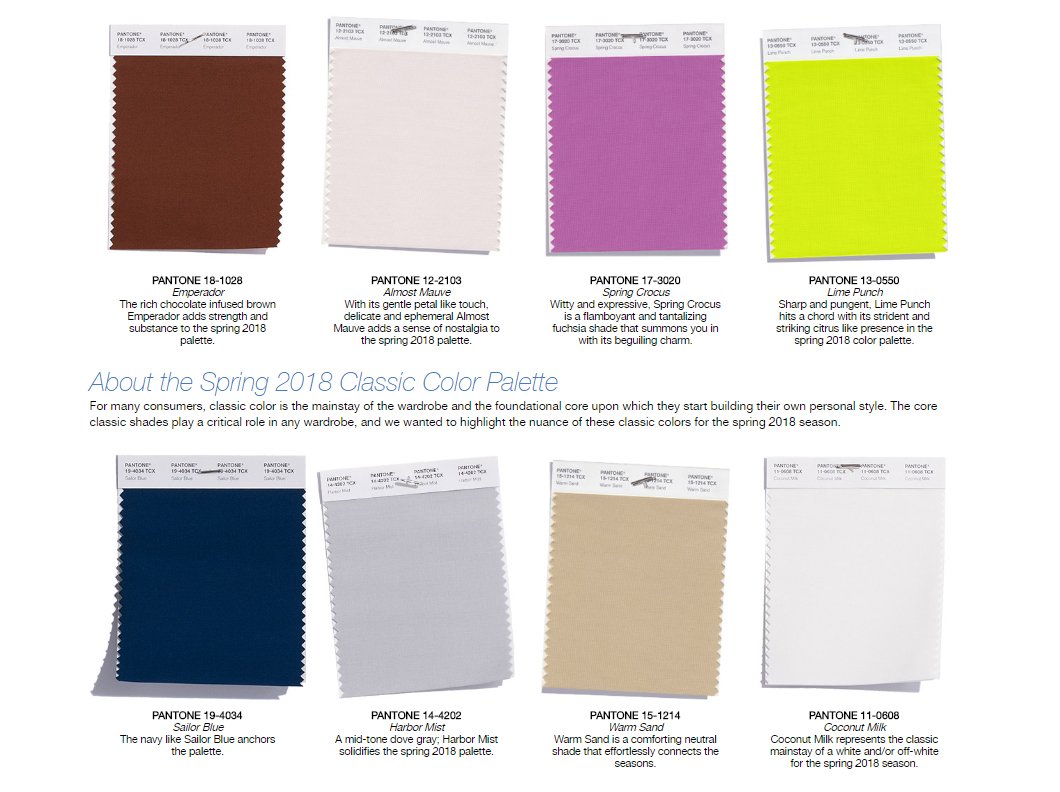 spring 2018 color palette