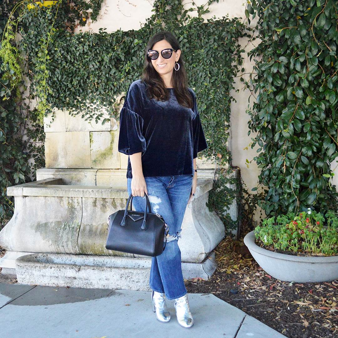 how to wear velvet during the day
