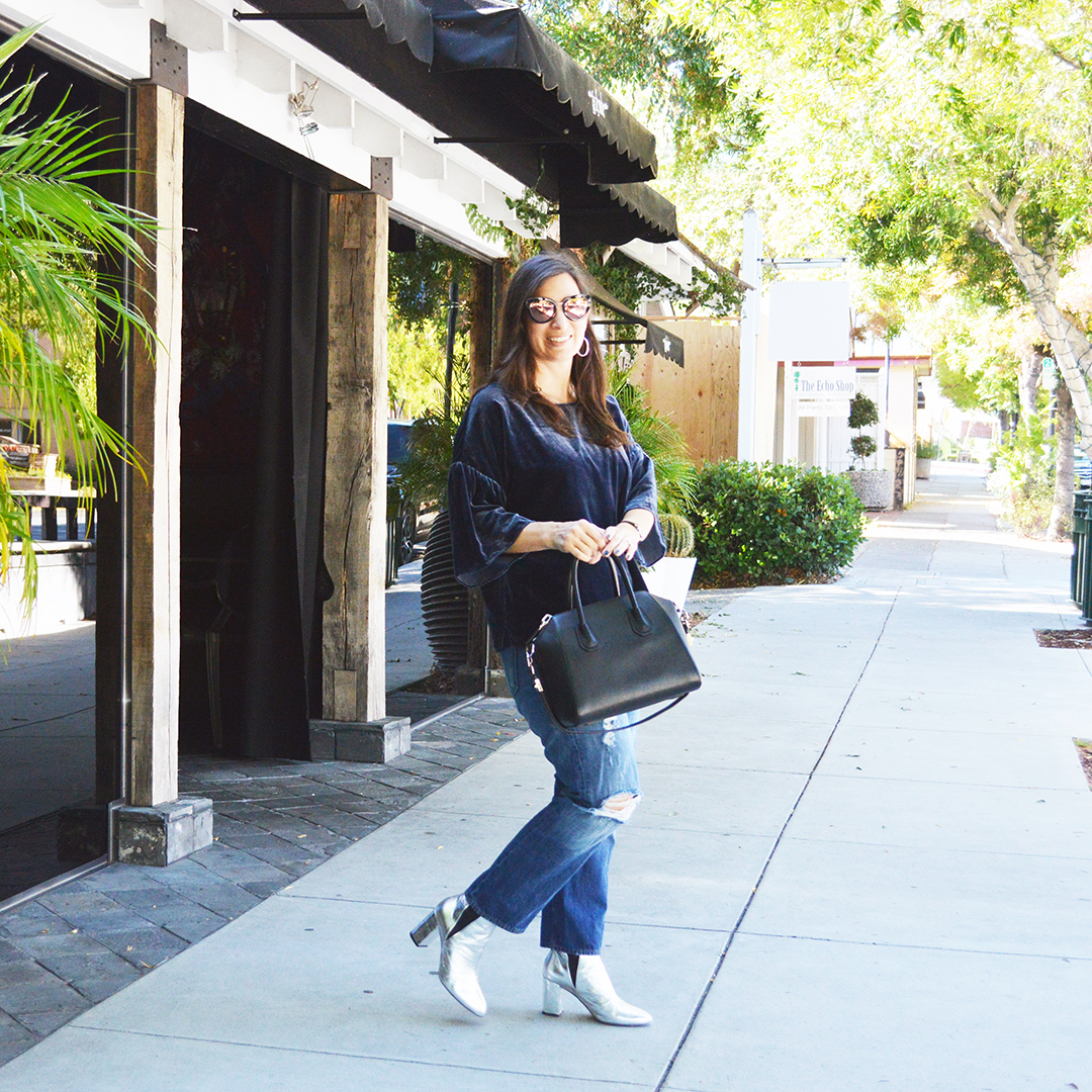how to wear velvet during the day