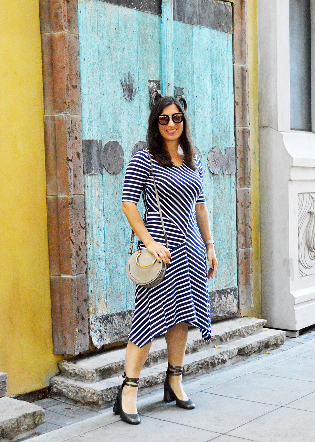 eshakti striped dress