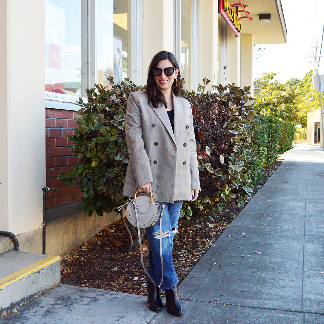 how to wear a menswear blazer women