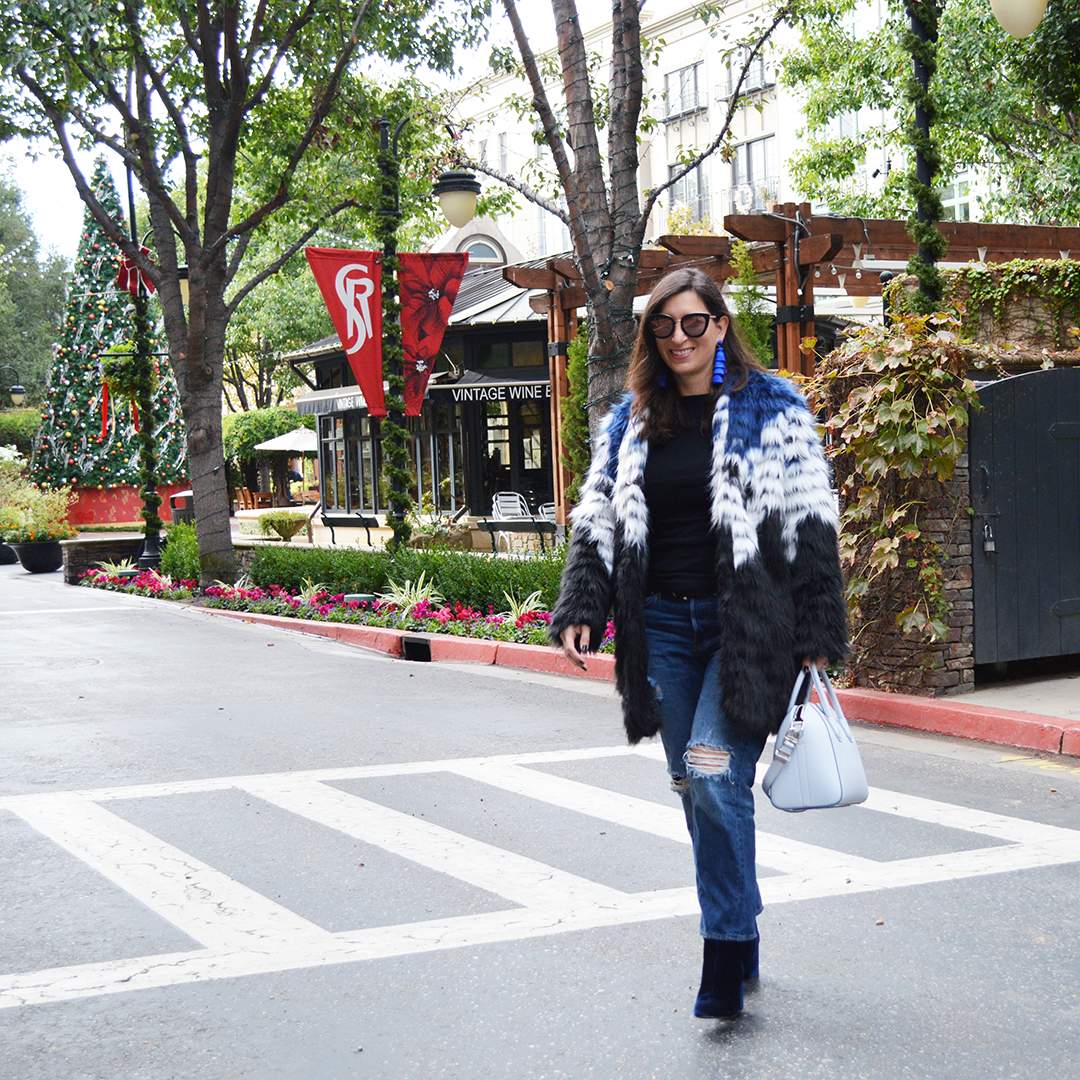 winter faux fur outfit idea