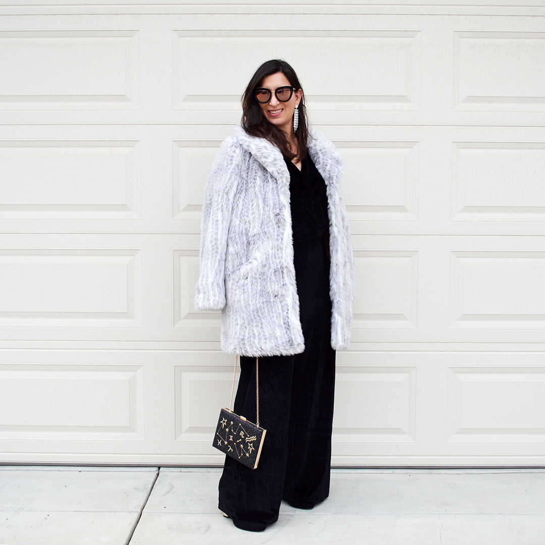 comfortable evening jumpsuit outfit idea