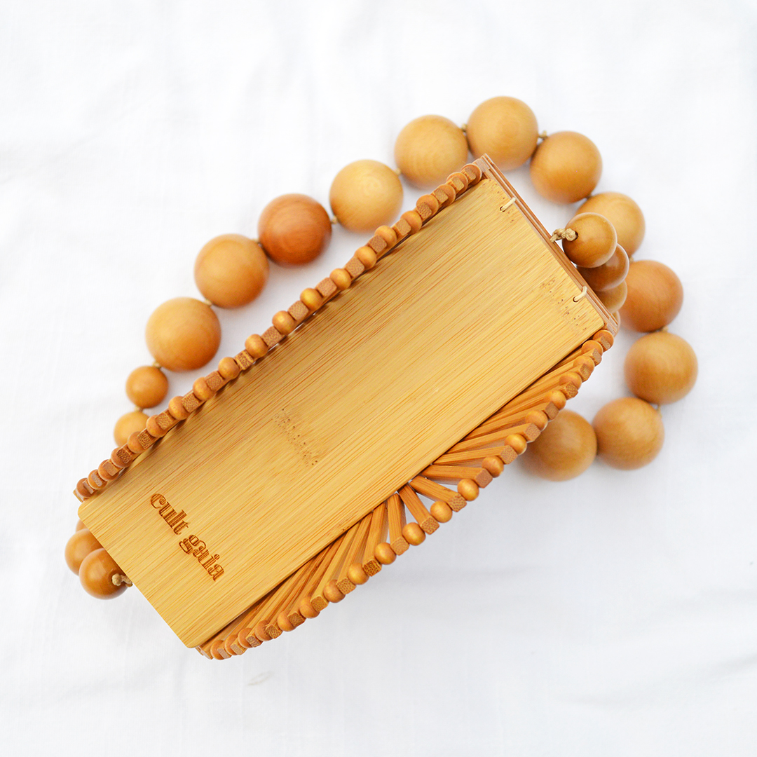 cult gaia luna bag natural circle bag in stock
