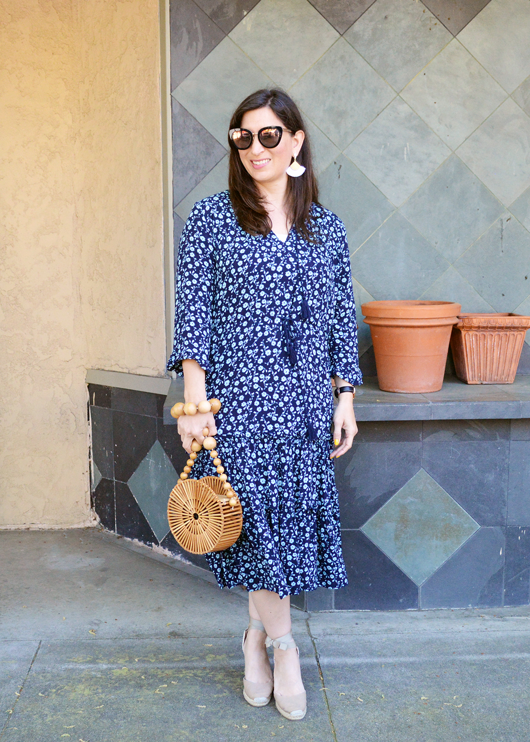 blue floral dress for spring