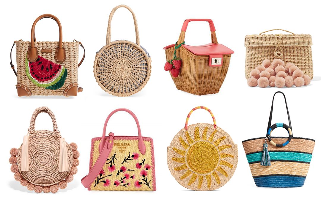 summer 2018 handbag trends straw bags