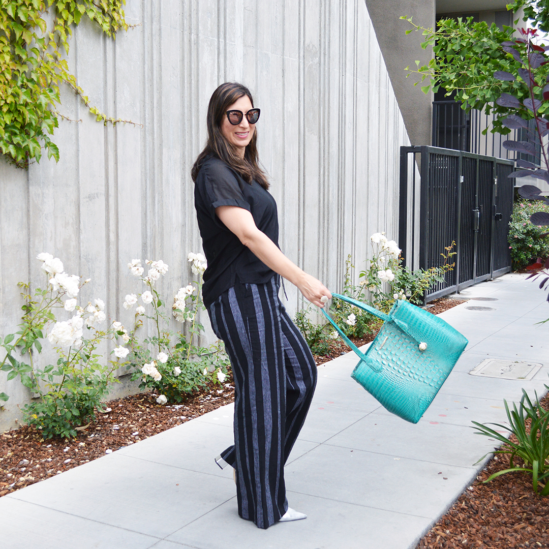 high waist tie pants
