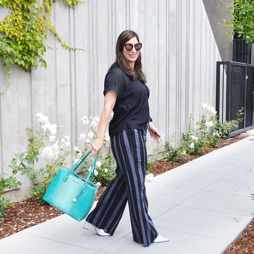 high waist tie pants