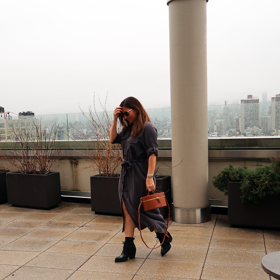 shirtdress winter into spring