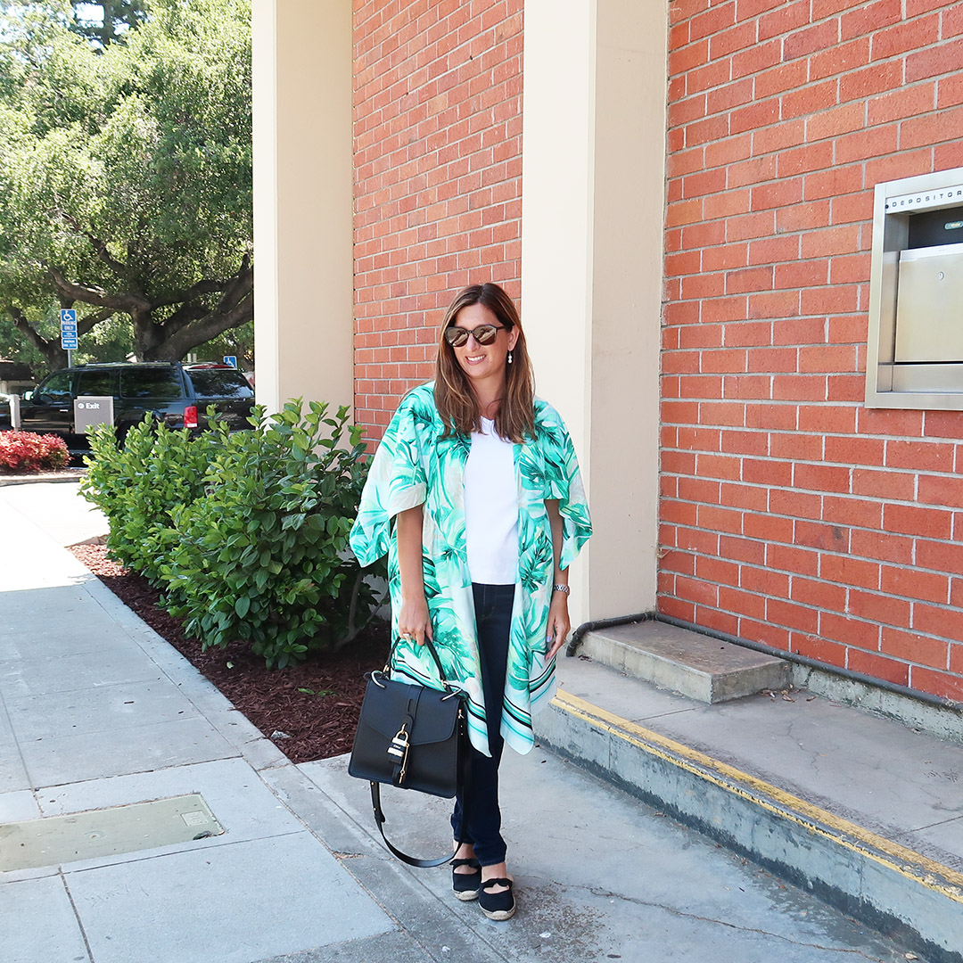 palm print kimono outfit ideas