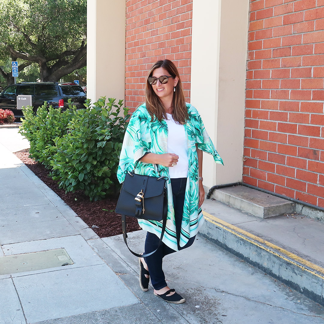 how to wear palm print in the city