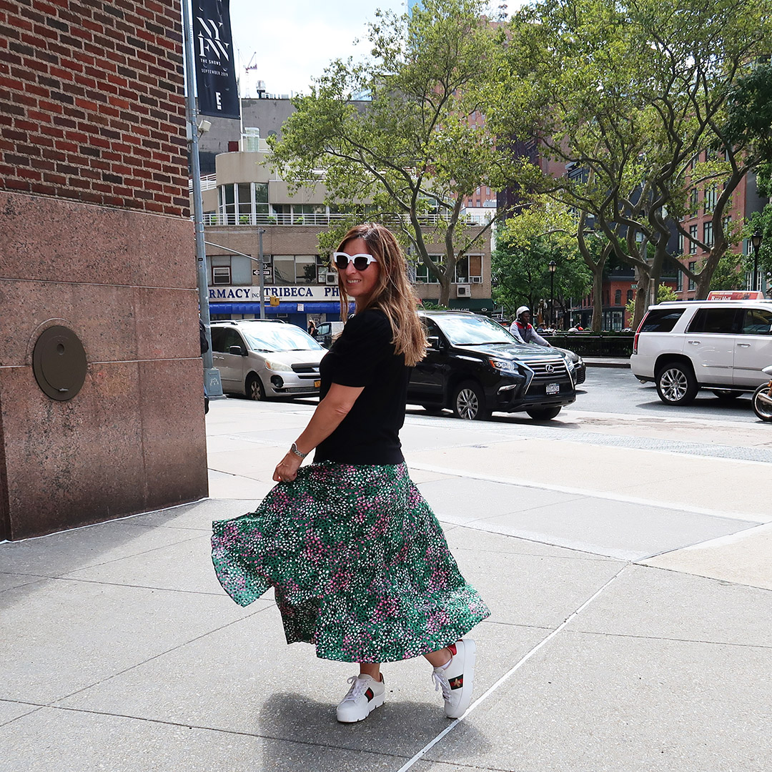 casual pleated skirt