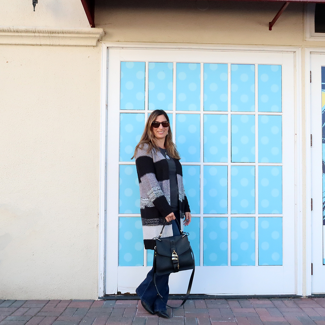 striped cardigans