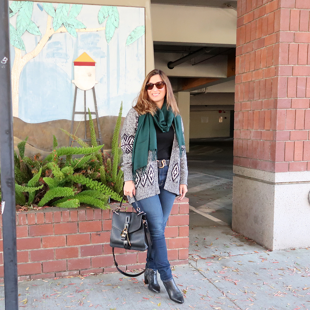 fair isle cardigan sweater