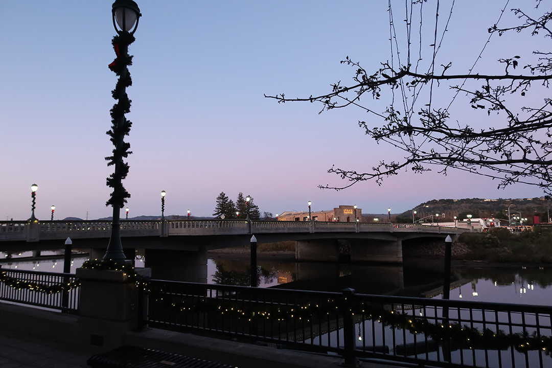 sunset napa river