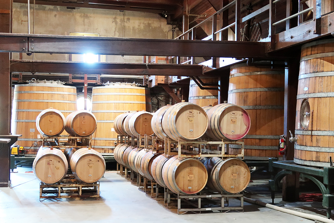 wine barrels