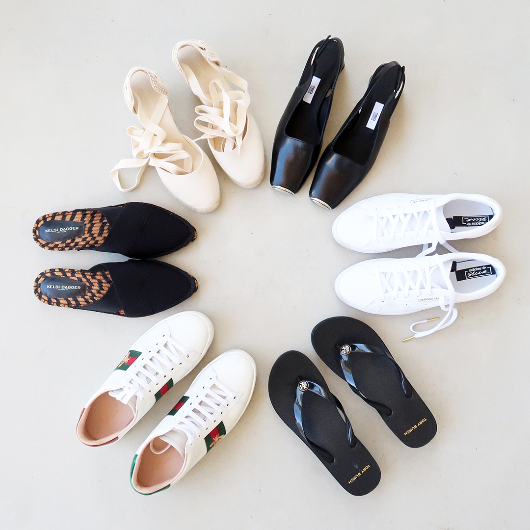 summer 2020 shoe capsule wardrobe