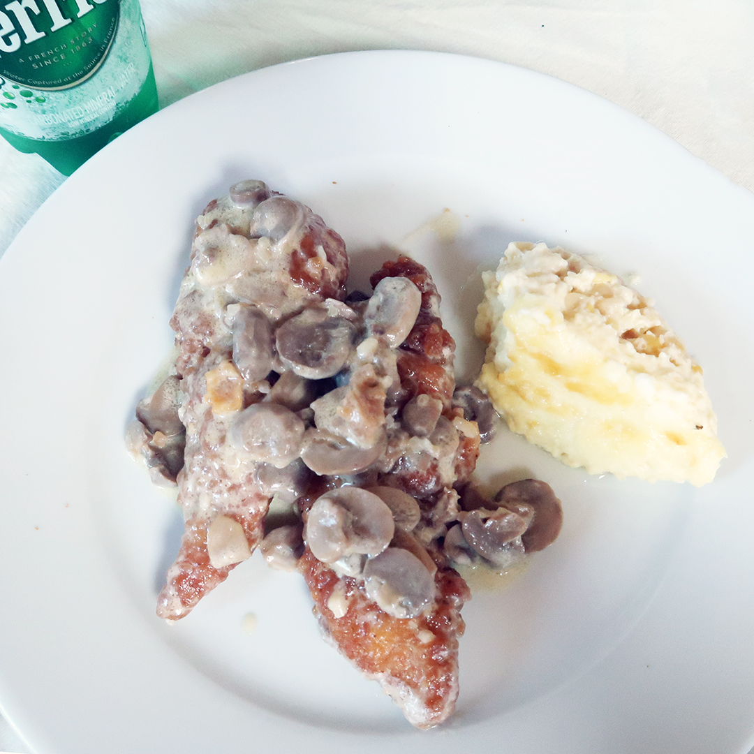 mushroom bourbon fried chicken recipe easy 