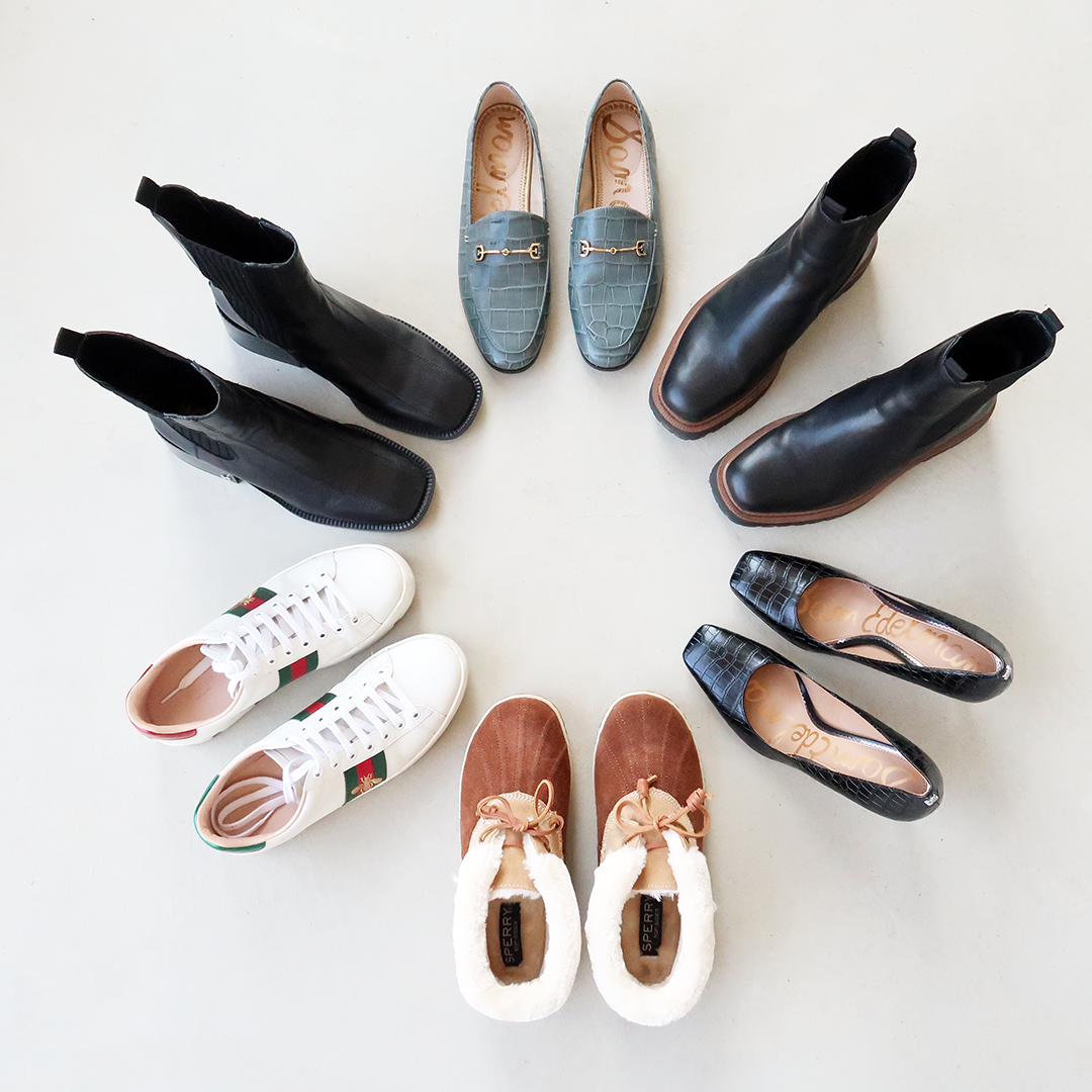 holidays 2020 shoe capsule wardrobe