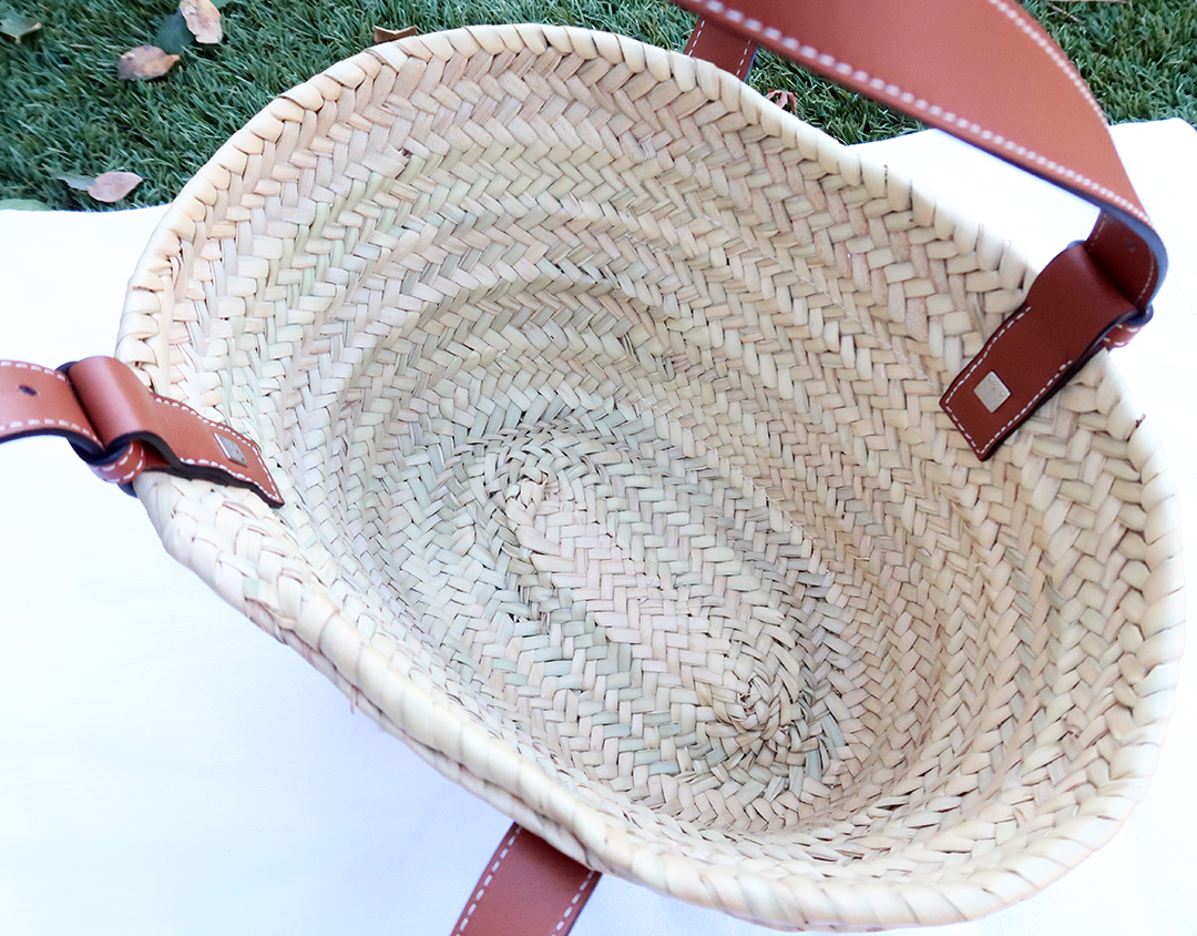mini loewe basket bag interior