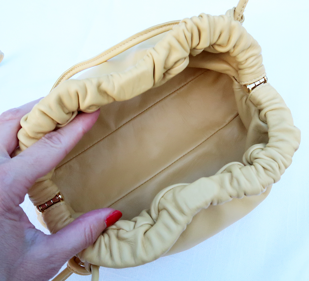 what fits inside mansur gavriel mini cloud clutch