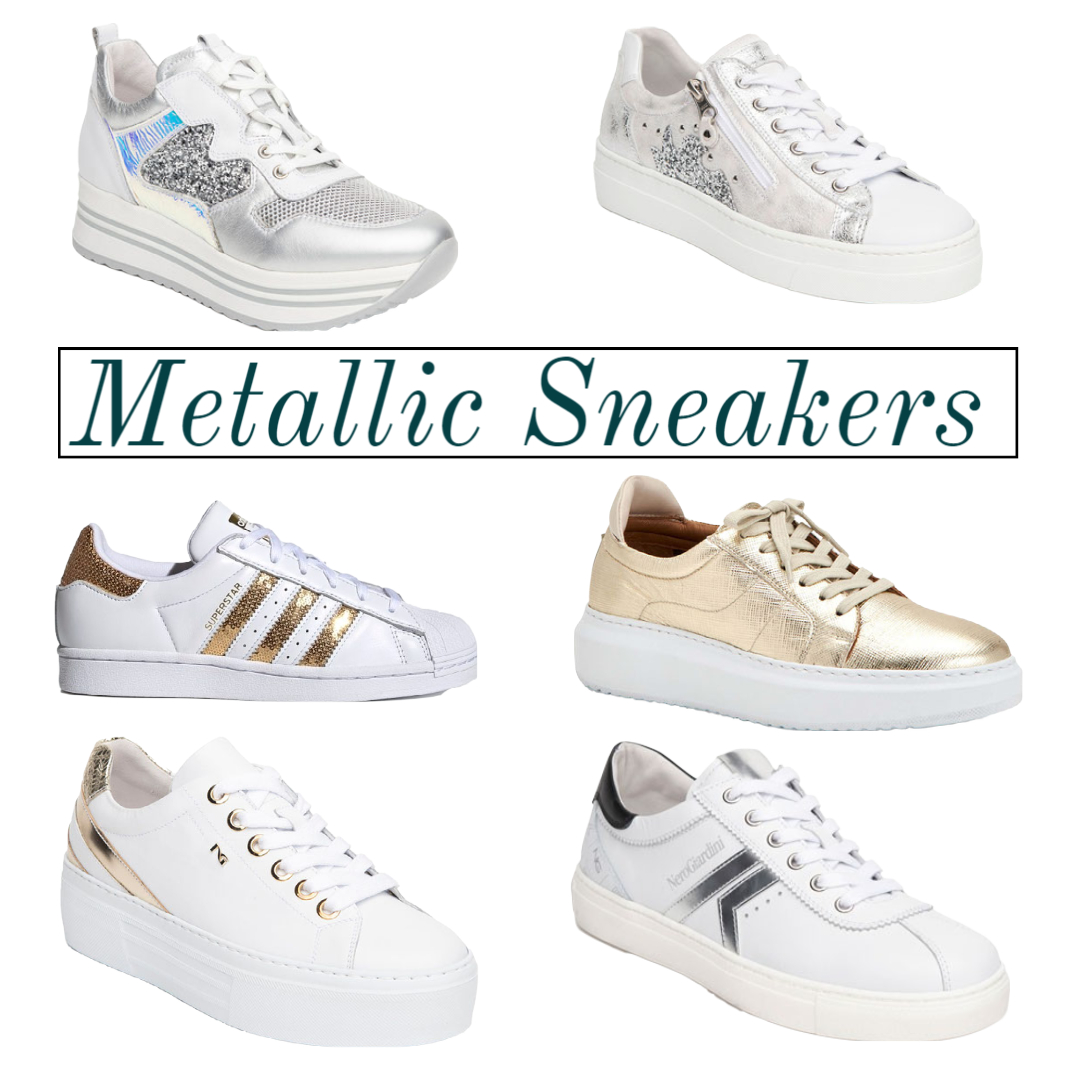 metallic sneakers spring 2021
