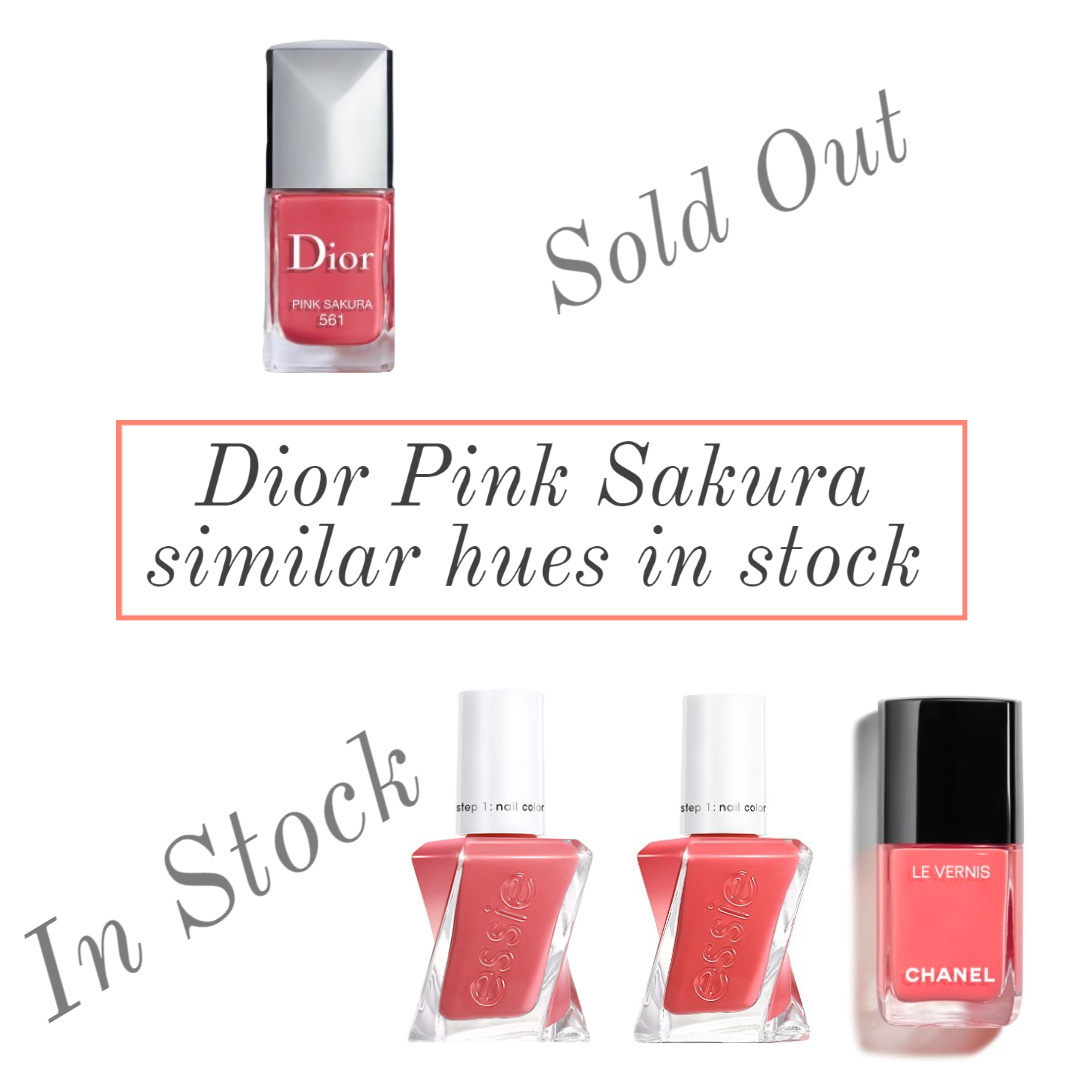 dior pink sakura nail polish similar colors dupes affordable versions