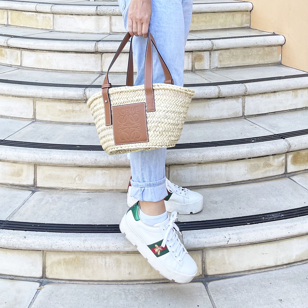 loewe basket bag gucci sneakers denim trends summer 2021
