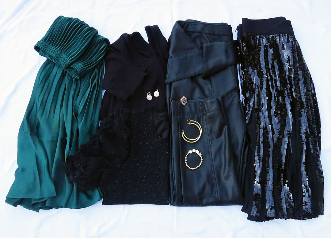 capsule wardrobe holidays 2021 dressy outfit ideas party outfits