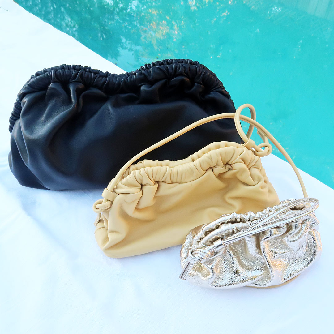 mansur gavriel cloud clutch comparison wristlet