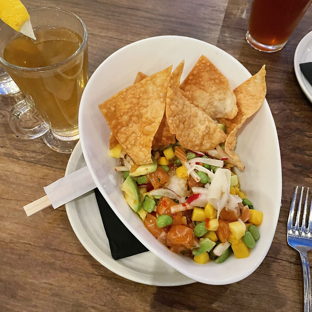 salmon poke bowl the palms los gatos dinner