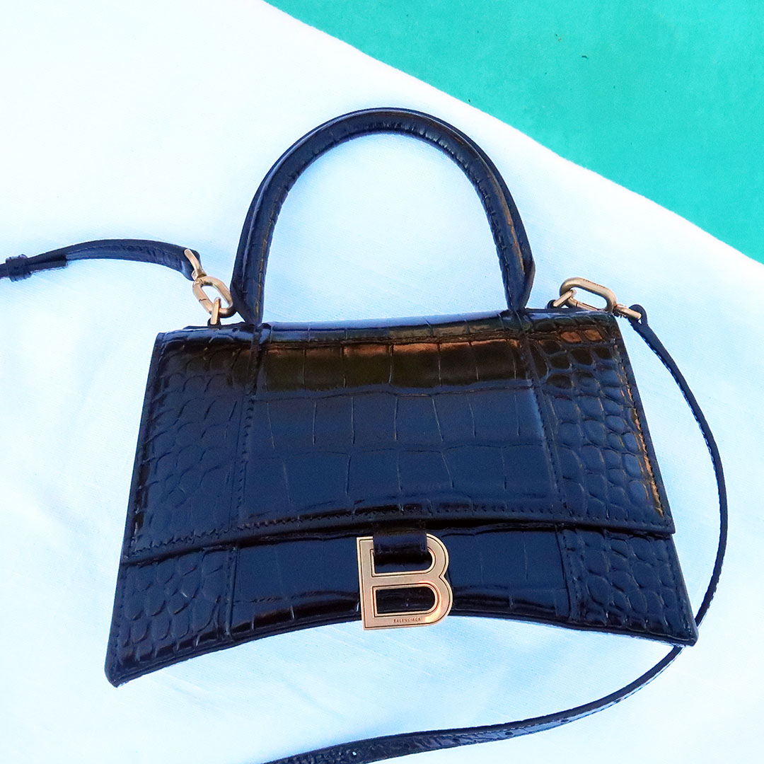 balenciaga hourglass satchel top handle small satchel lady bag