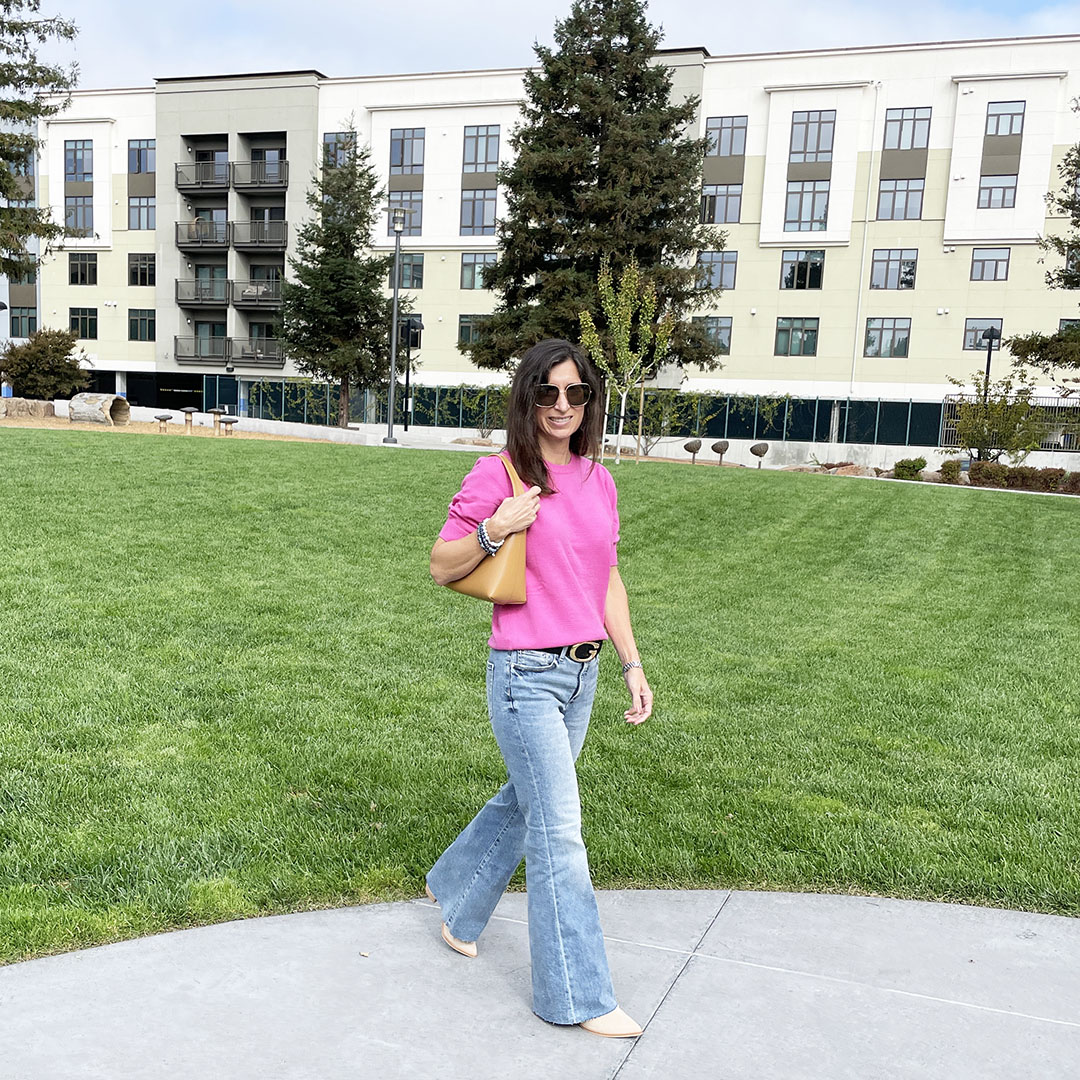 flare jeans style over 40