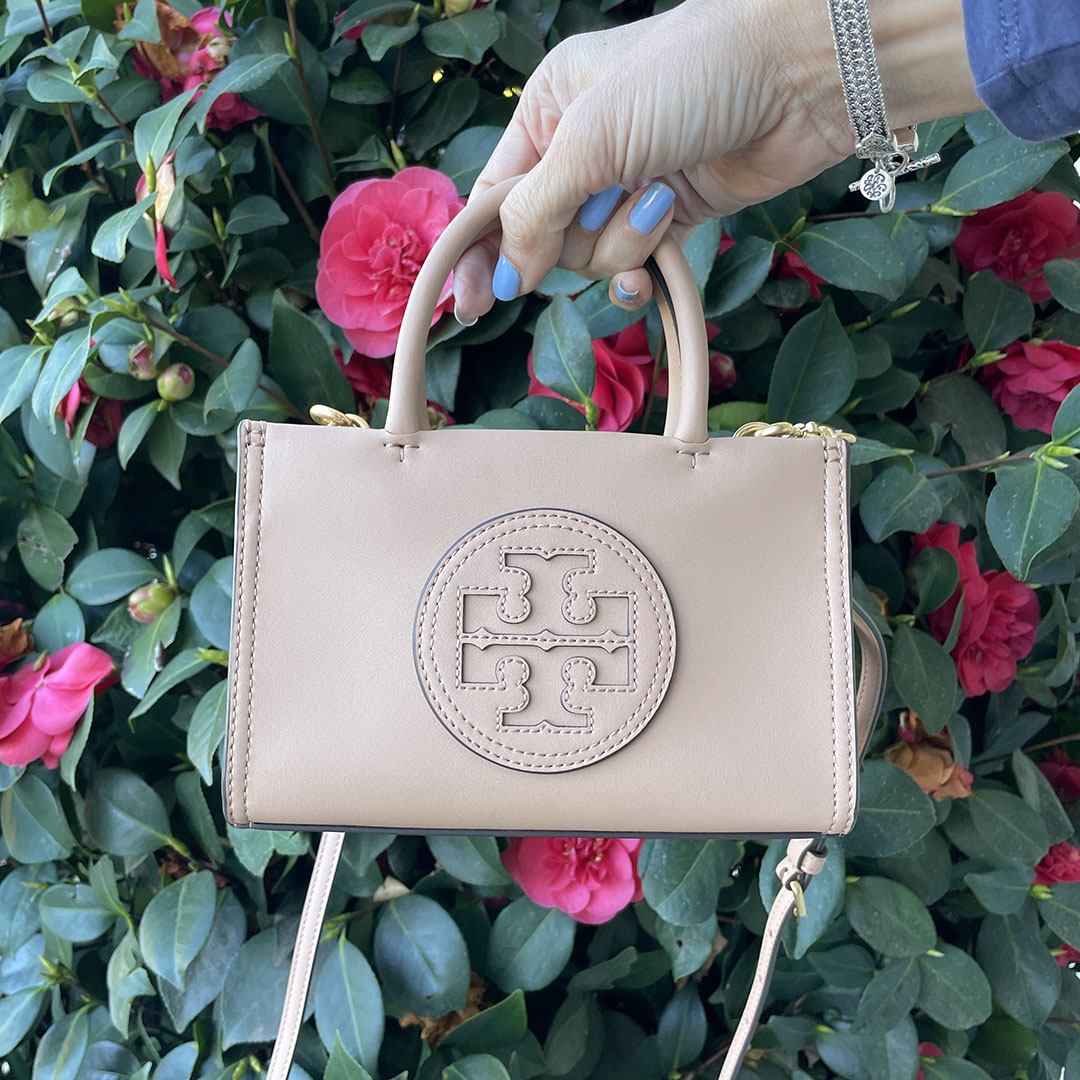 tory burch mini ella bio tote review