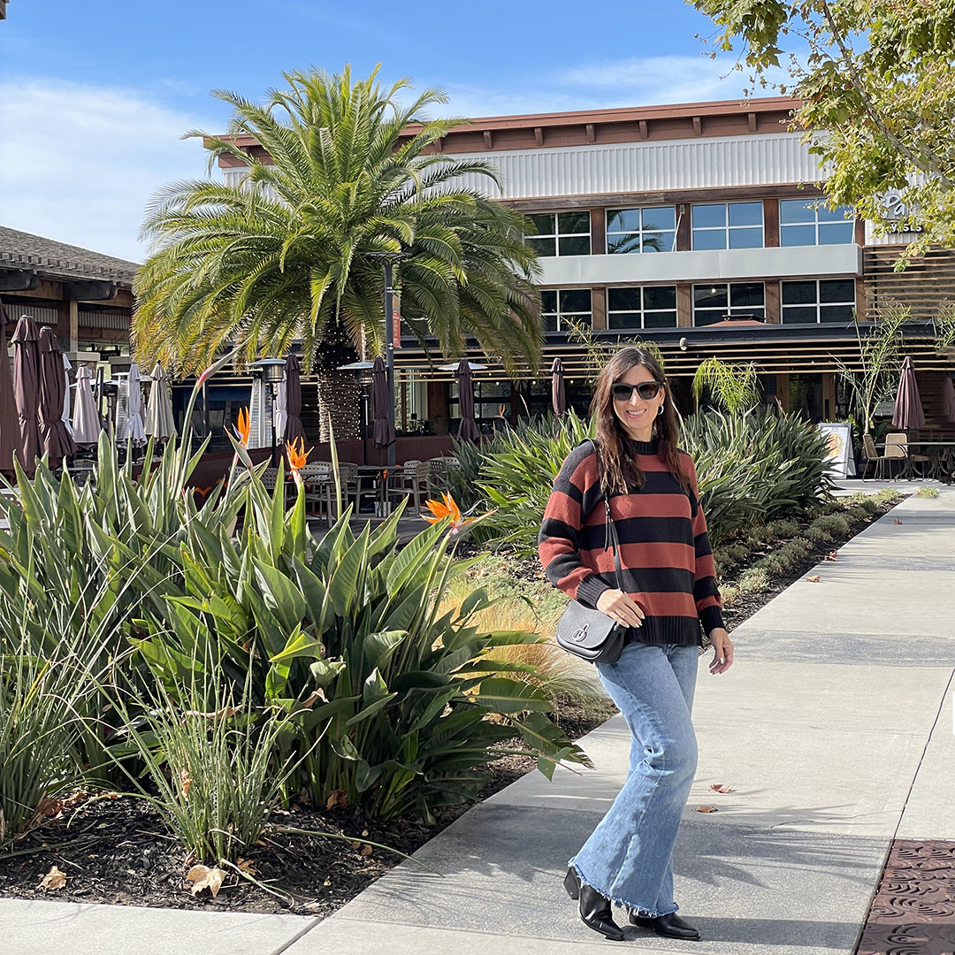 how to style a striped sweater