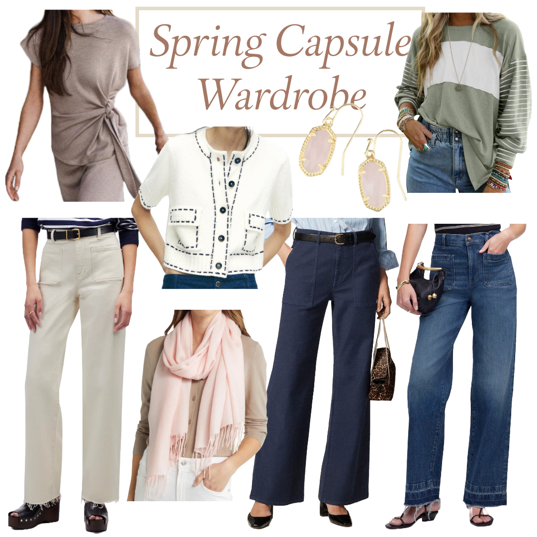 spring capsule wardrobe spring 2025 casual outfit ideas