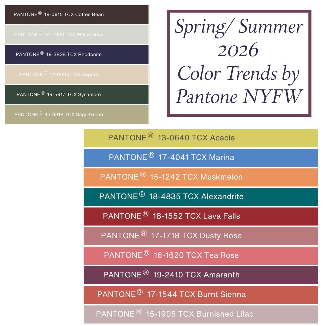 spring 2026 color trends new york fashion week nyfw ss26 pantone
