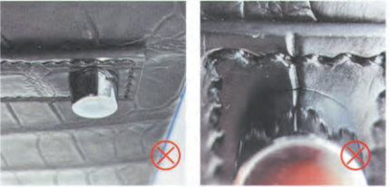 Hermes Birkin bag replica-Counterfeit studs: irregular shape, uneven height