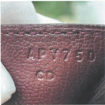 Hermès stamp with "AP50" code – internal marking for craft traceability.