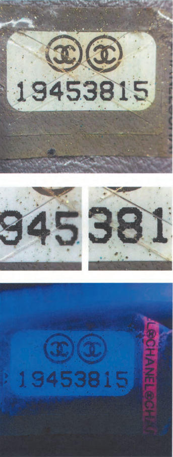 Genuine Chanel authenticity card featuring uniform text thickness and dense, high-quality printing.