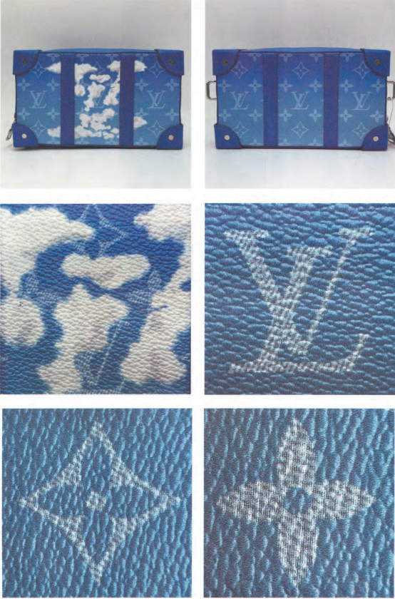  Replica Sunglasses Louis Vuitton “Blue Sky & White Clouds” Monogram Canvas bag and print detail for LV bag authentication reference.