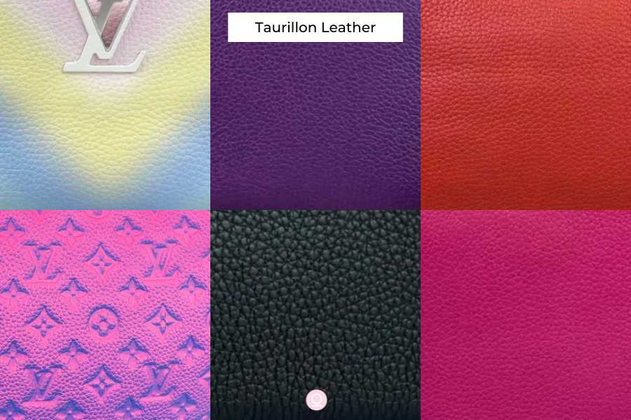Louis Vuitton Taurillon leather with natural pebbled texture
