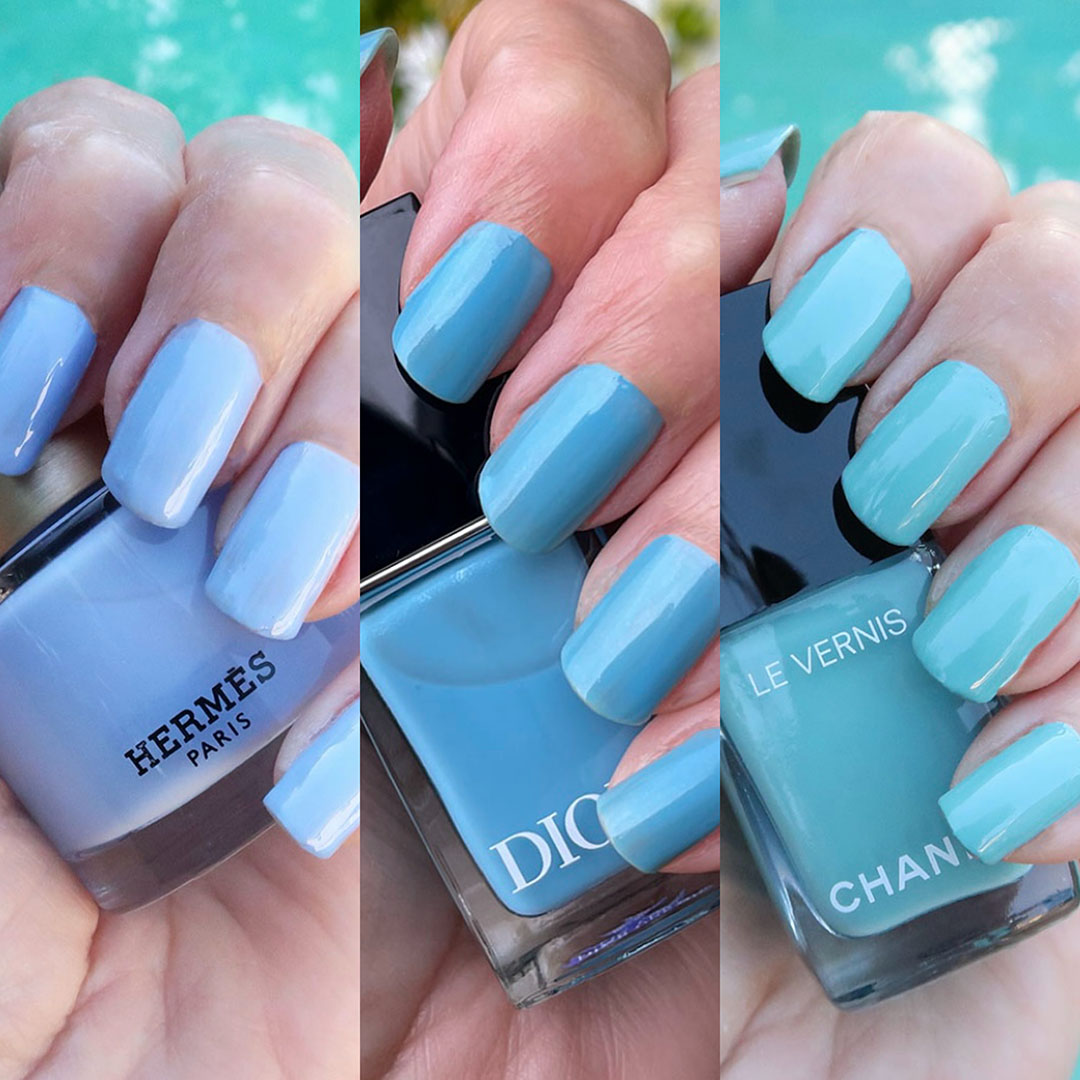 blue nail polish summer 2026 ocedanic nail polish chanel dior hermes
