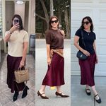 affordable satin skirts